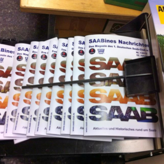 Zeitschriftenproduktion für den Saabclub.